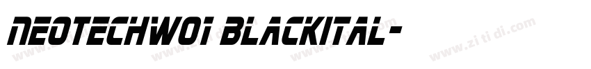NeoTechW01 BlackItal字体转换